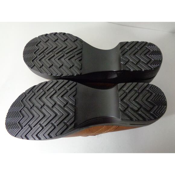 AXXIOM Marnie 10M Cognac Medium Brown Slip On Closed Heel Clogs Platform Shoes - Picture 8 of 8